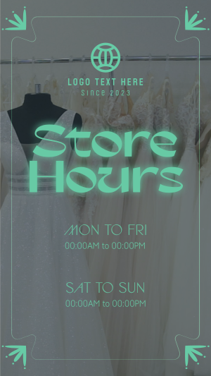 Sophisticated Shop Hours Instagram story Image Preview