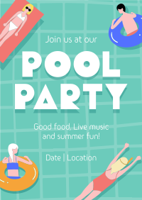Exciting Pool Party Poster Design