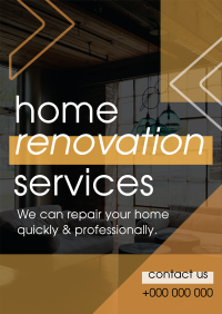 Simple Triangles Home Renovation Poster Image Preview