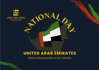 National UAE Flag Postcard Image Preview