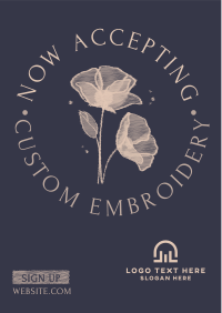 Custom Embroidery Flyer Design