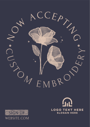 Custom Embroidery Flyer Image Preview