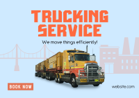 Pro Trucking Service Postcard Design
