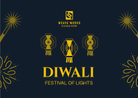 Diwali Festival Postcard Image Preview