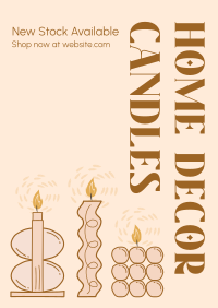 Decorative Candle Decors Poster Design