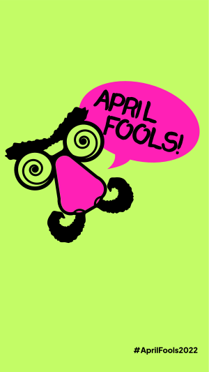 April Fools Mask Facebook story