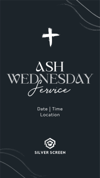 Minimalist Ash Wednesday Facebook Story Design