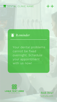 Dental Appointment Reminder Instagram Reel Preview