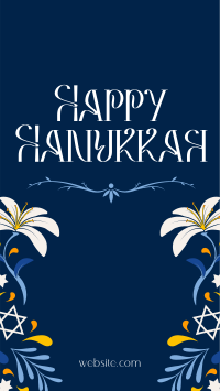 Hanukkah Flower Burst Facebook Story Design