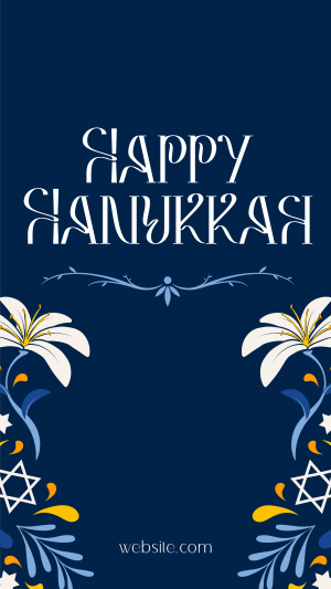 Hanukkah Flower Burst Facebook story Image Preview