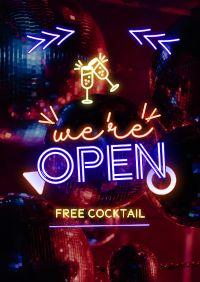 Bar is Open Poster Design