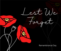 Remembrance Poppies Facebook Post Design