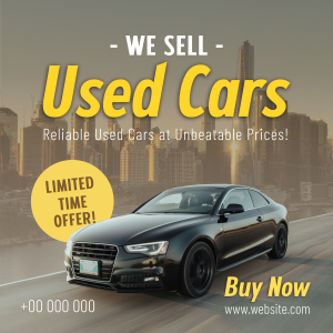 Used Car Sale Instagram post Image Preview