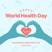 Health Day Hands Instagram Post Design