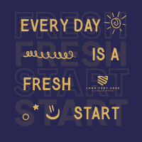 Fresh Start Quote Instagram Post Design