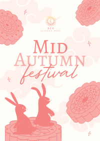 Bunny Mid Autumn Festival Flyer Design