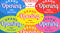 Opening Stickers Facebook Event Cover Design