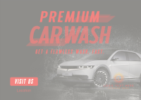 Premium Car Wash Postcard Design