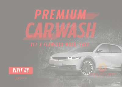 Premium Car Wash Postcard Image Preview