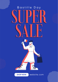Super Bastille Day Sale Flyer Image Preview