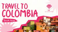 Travel to Colombia Paper Cutouts Facebook Event Cover Image Preview