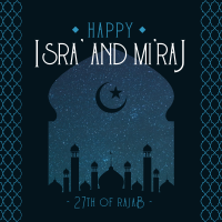Isra' and Mi'raj Night Instagram Post Design