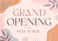 Elegant Leaves Grand Opening Postcard Image Preview