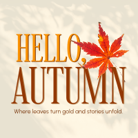 Cozy Autumn Greeting Linkedin Post Design