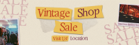 Retro Vintage Shop Sale Twitter Header Preview