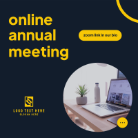 Online Annual Meeting Instagram Post Design