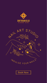 Nail Art Studio Facebook Story Design