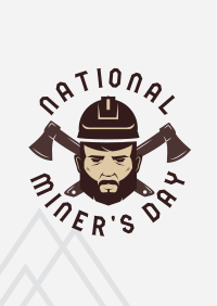 National Miner's Day Poster Design