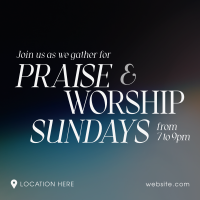 Sunday Worship Instagram Post Design