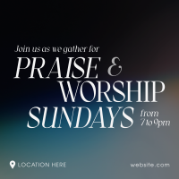 Sunday Worship Instagram Post Image Preview