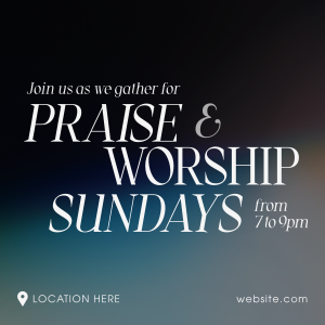 Sunday Worship Instagram post Image Preview