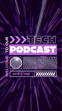 Futuristic Tech Podcast Video Image Preview