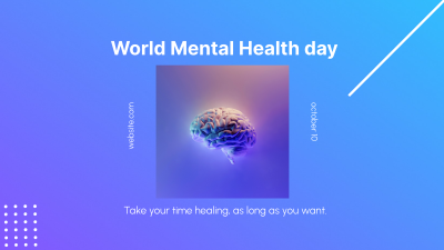 Mental Health Day Facebook event cover Image Preview