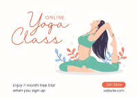 Online Yoga Class Postcard Image Preview
