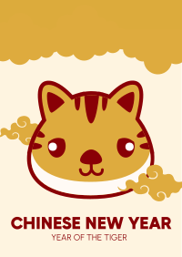 Cute Tiger Sticker Poster Image Preview