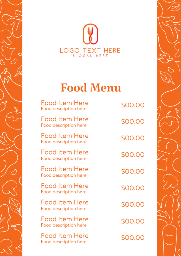 Organic Restaurant Menu Design Image Preview