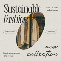 Clean Minimalist Sustainable Fashion Instagram Post Design