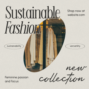 Clean Minimalist Sustainable Fashion Instagram post Image Preview