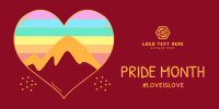 Love Mountain Twitter Post Design