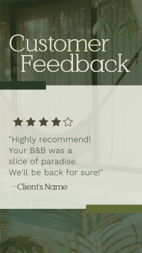 Tropical Hotel Feedback Video Image Preview