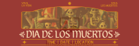 Minimalist Dia De Los Muertos Twitter Header Design