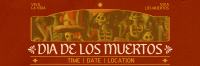 Minimalist Dia De Los Muertos Twitter Header Image Preview