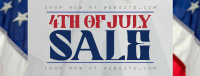 Minimalist 4th of July Sale Facebook Cover Design