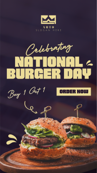 National Burger Day Celebration Instagram Story Design