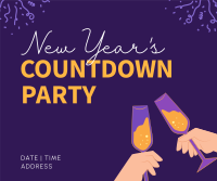 Cheers To New Year Countdown Facebook post Image Preview