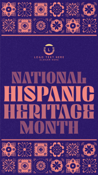 Hispanic Heritage Month Tiles YouTube Short Design